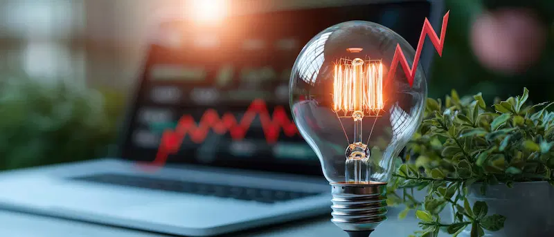 Concept of rising heating bill due to poor insulation