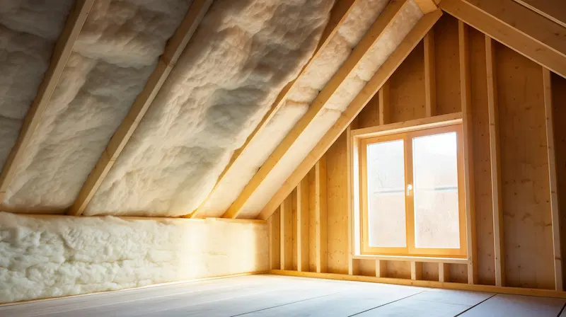 Mineral wool attic insulation