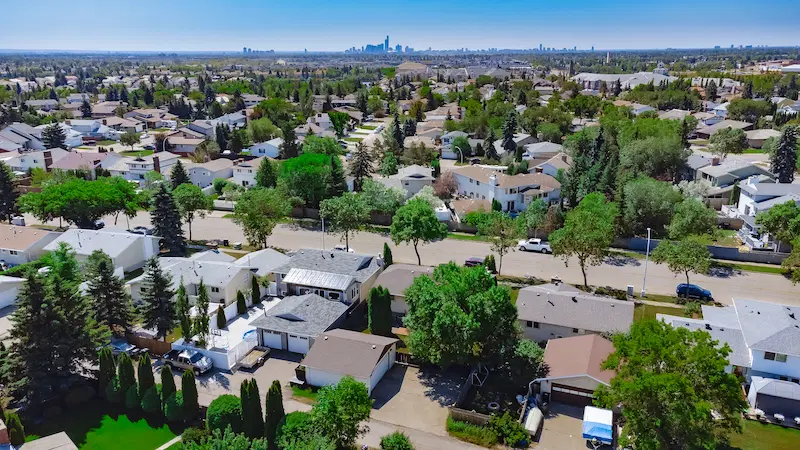 Residential neighbourhood in Alberta