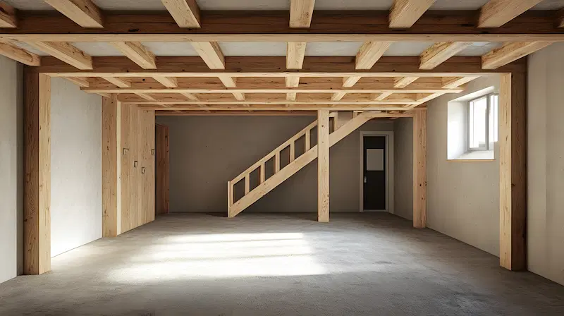 Unfinished basement needing insulation